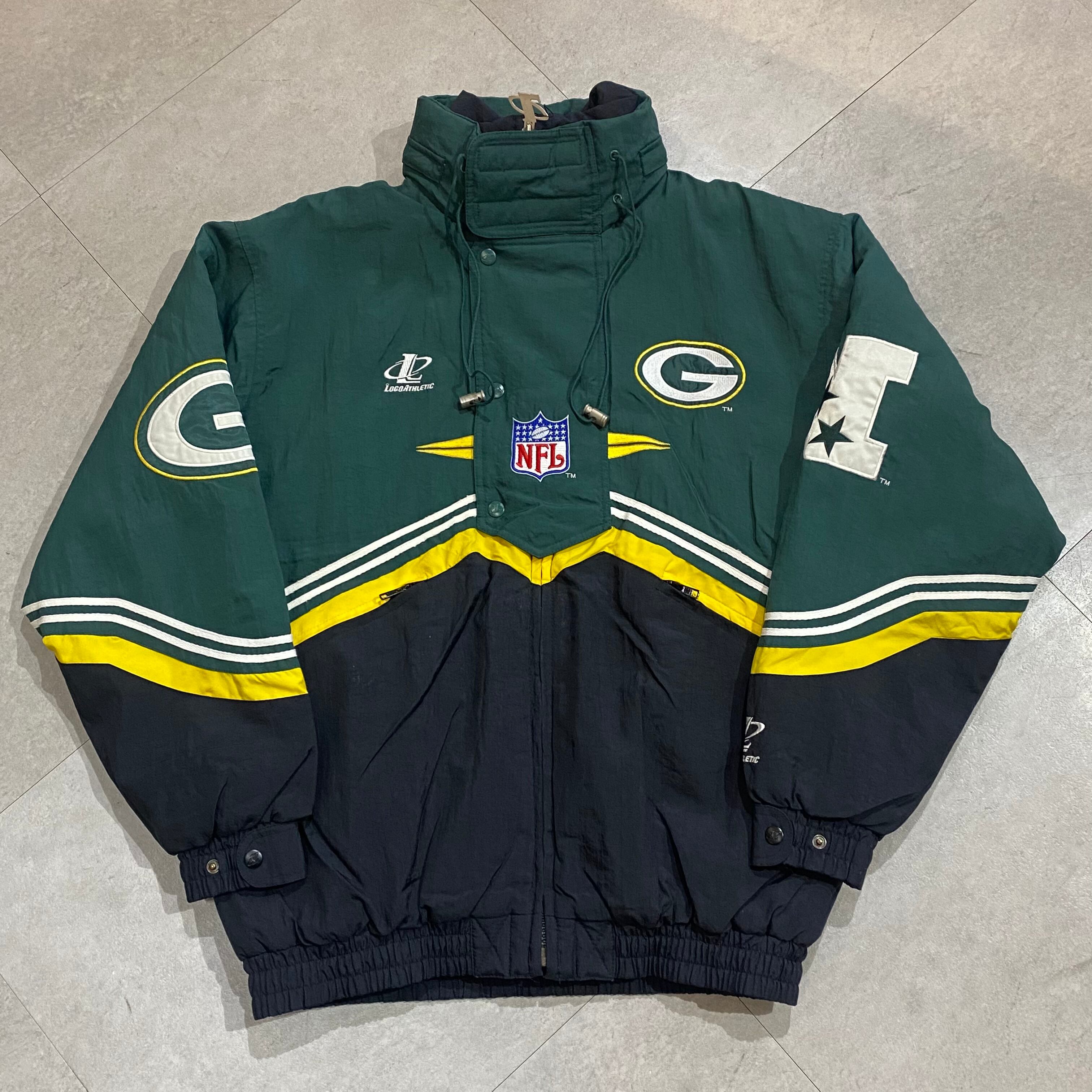 値下げ【希少】PACKERSナイロン中綿ブルゾン フルジップXL