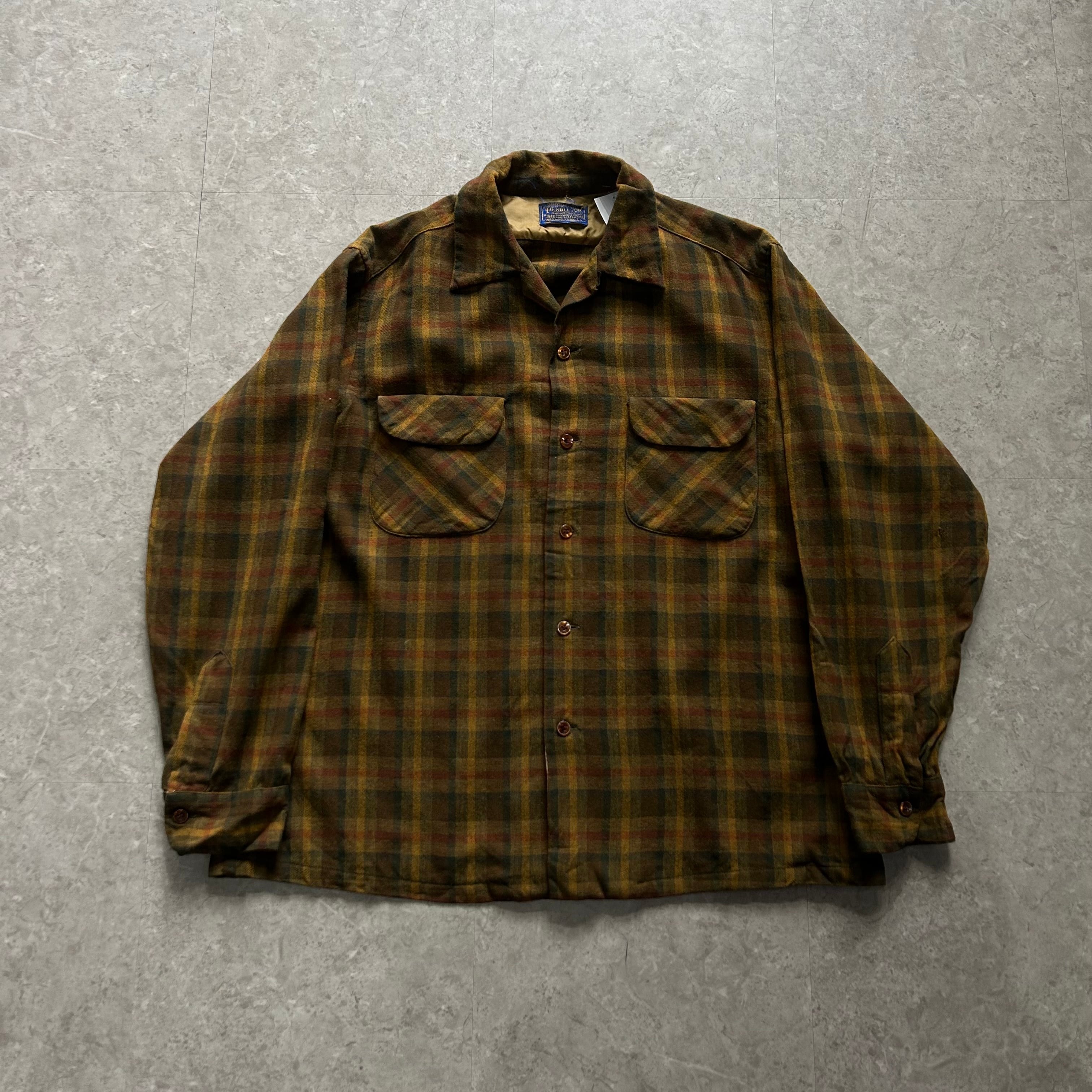 60s PENDLETON wool board shirt【仙台店】