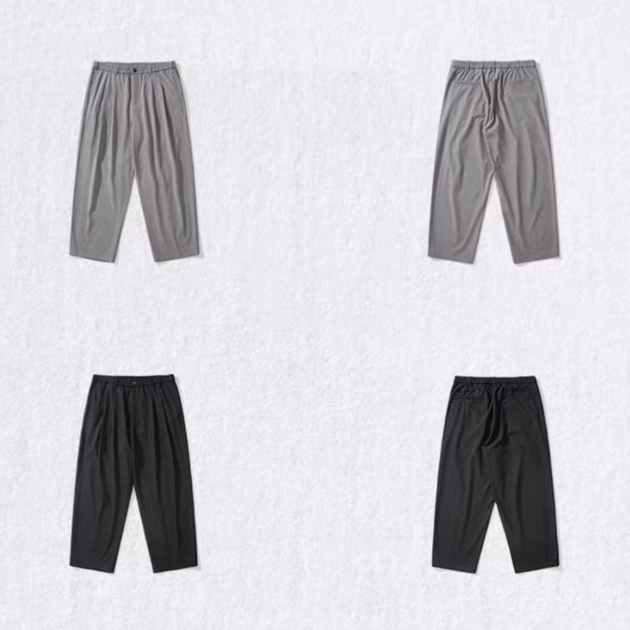 Pleated wide tapered pants 1467 - 16