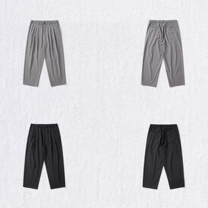 Pleated wide tapered pants 1467
