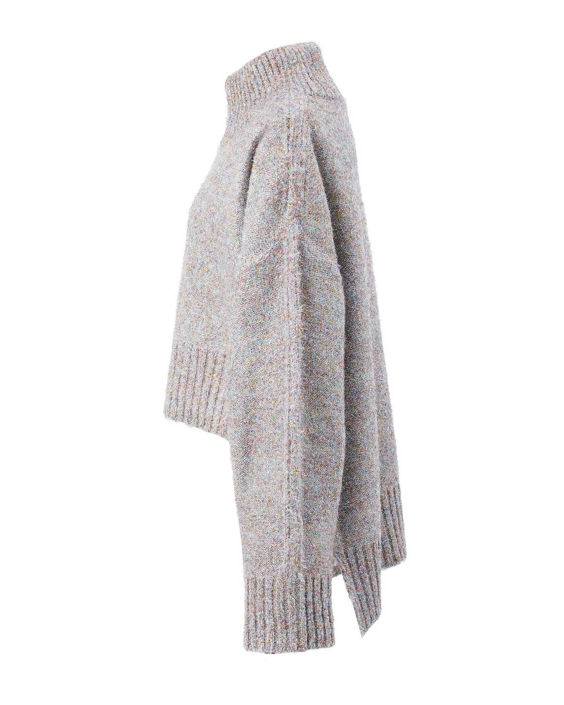 ラメショートニットプルオーバー Aurore マルチカラー | Cygne 