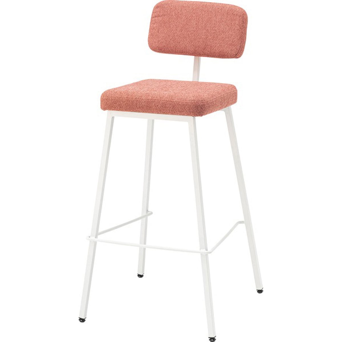 ハイチェア PC-260 カウンターチェア 椅子 イス ファブリック おしゃれ 可愛い シンプル 肘なし スチール レトロ 高さ102cm コーラル グリーン リビング ダイニング ショップ カフェ 店舗 インテリア