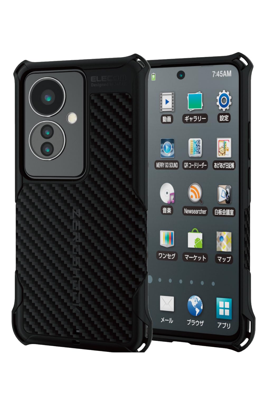 【特価処分】エレコム OPPO Reno11 A ケース カバー 耐衝撃 衝撃吸収 ZEROSHOCK 4つ角ダンパー ハイブリッド TPU ハニカム構造 グリップテクスチャー ストラップホール付き カメラ保護 エアークッション ブラック PMWO241ZEROGBK
