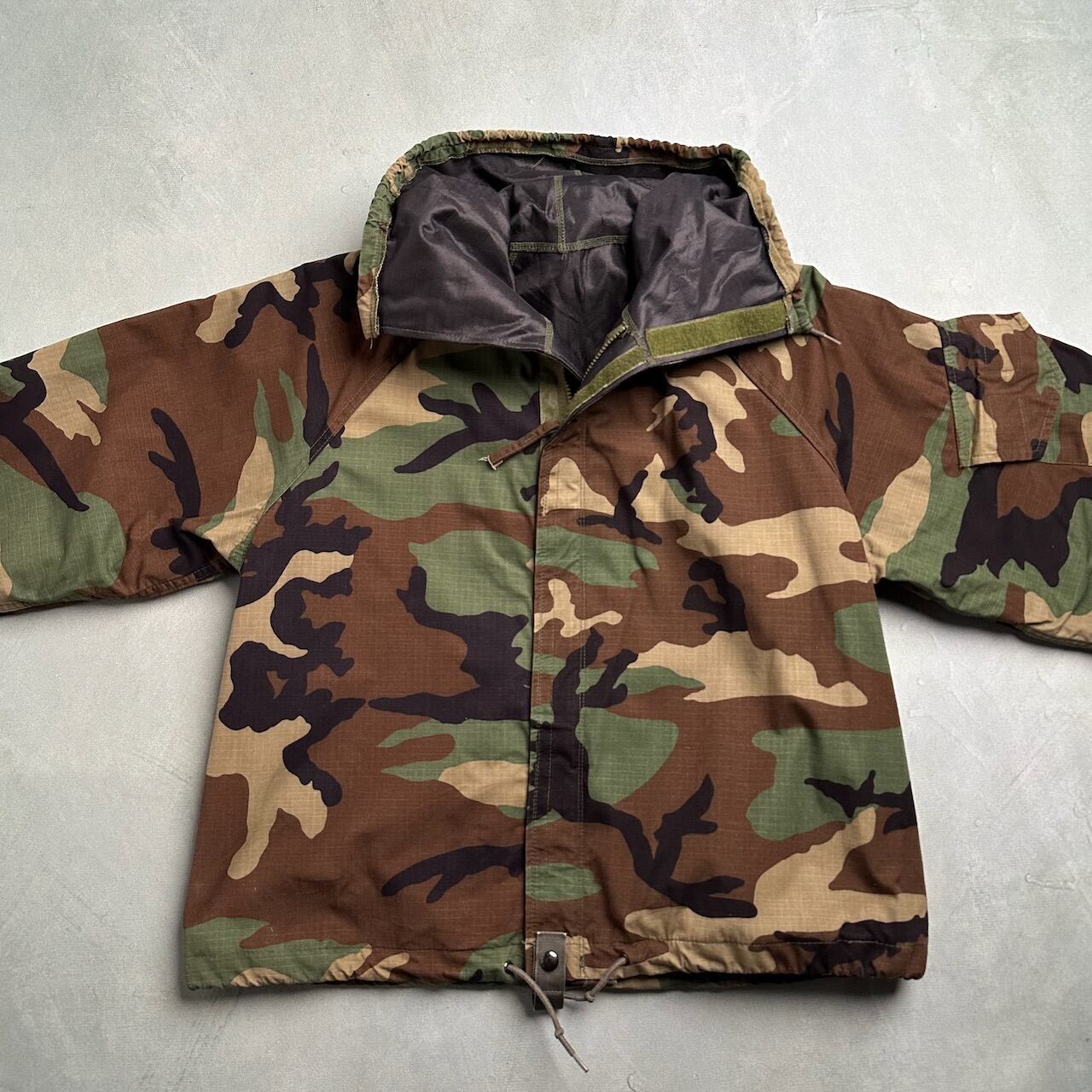 【美品】 US ARMY ケミカルプロテクティブジャケット ウッドランド L 00s U.S.ARMY ケミカルプロテクティブジャケット ミリタリー ウッド