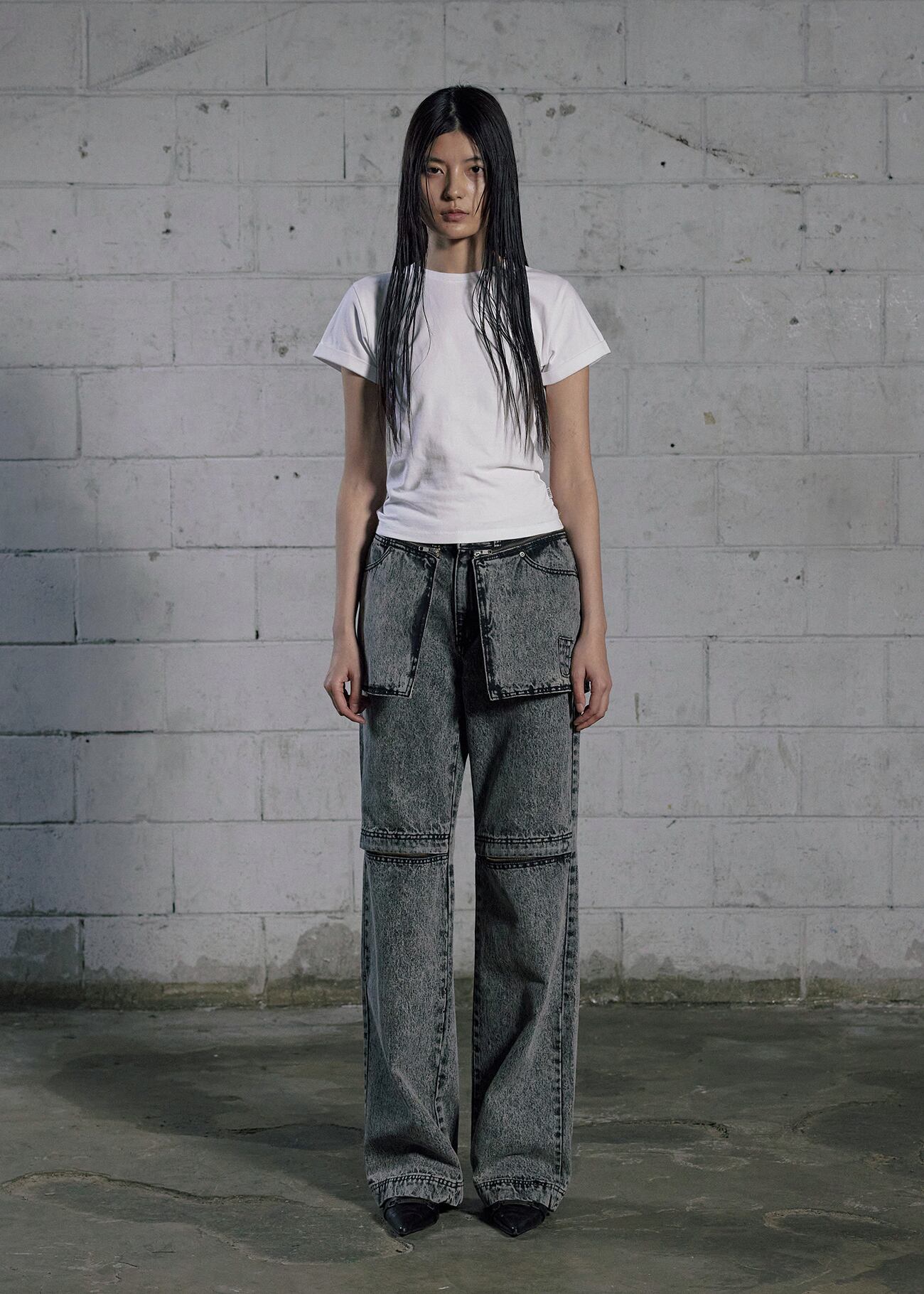 BOHEMIAN SEOUL] 25VER. BASIC ROLL-UP T, WHITE 正規品 韓国ブランド