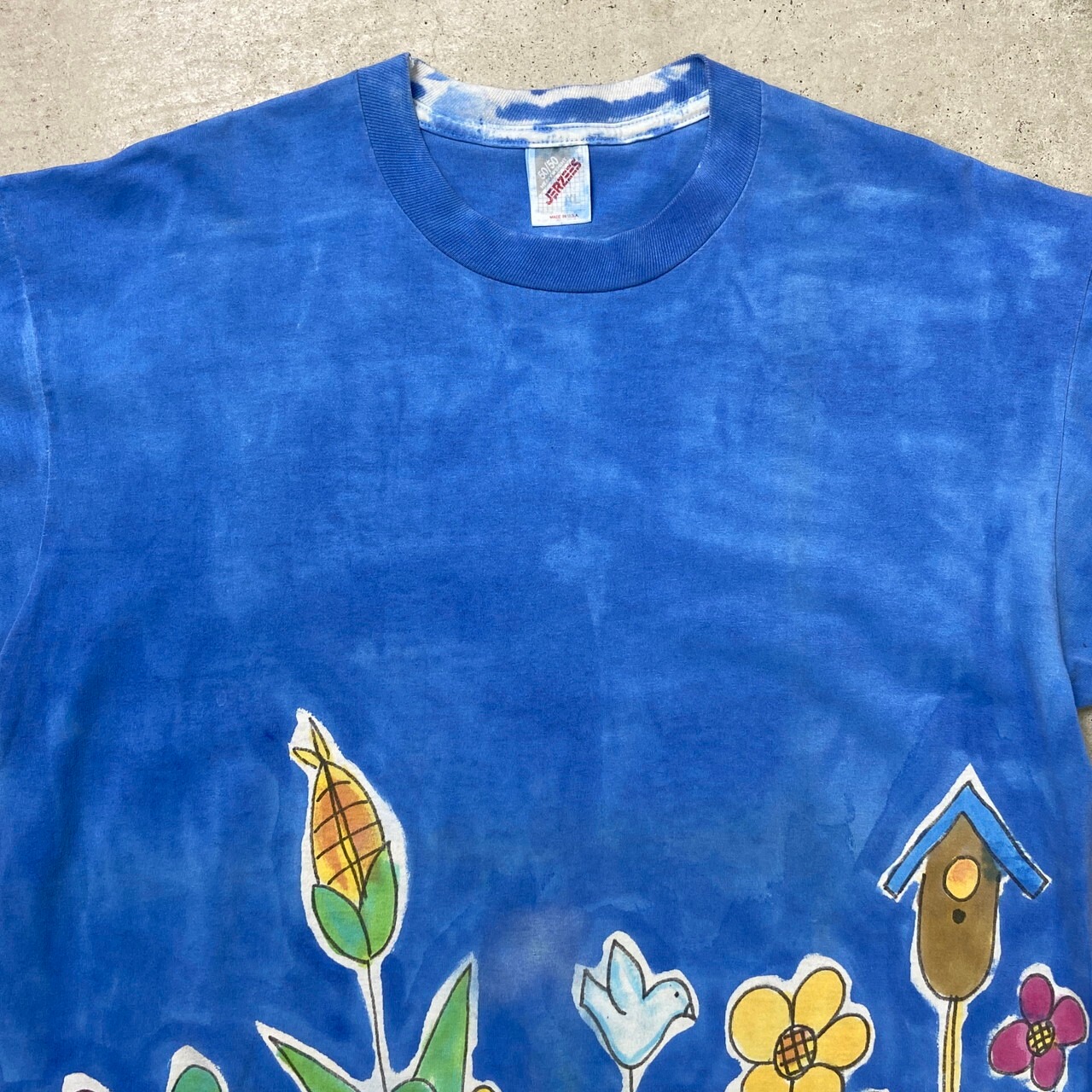 90年代 USA製 ハンドペイントTシャツ アート メンズXL 古着 90s 