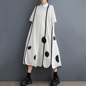Dot Line Shirt Dress / ドット ライン シャツ ワンピース