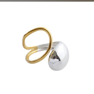 Silver 925 water drop ring ( K18 coating )