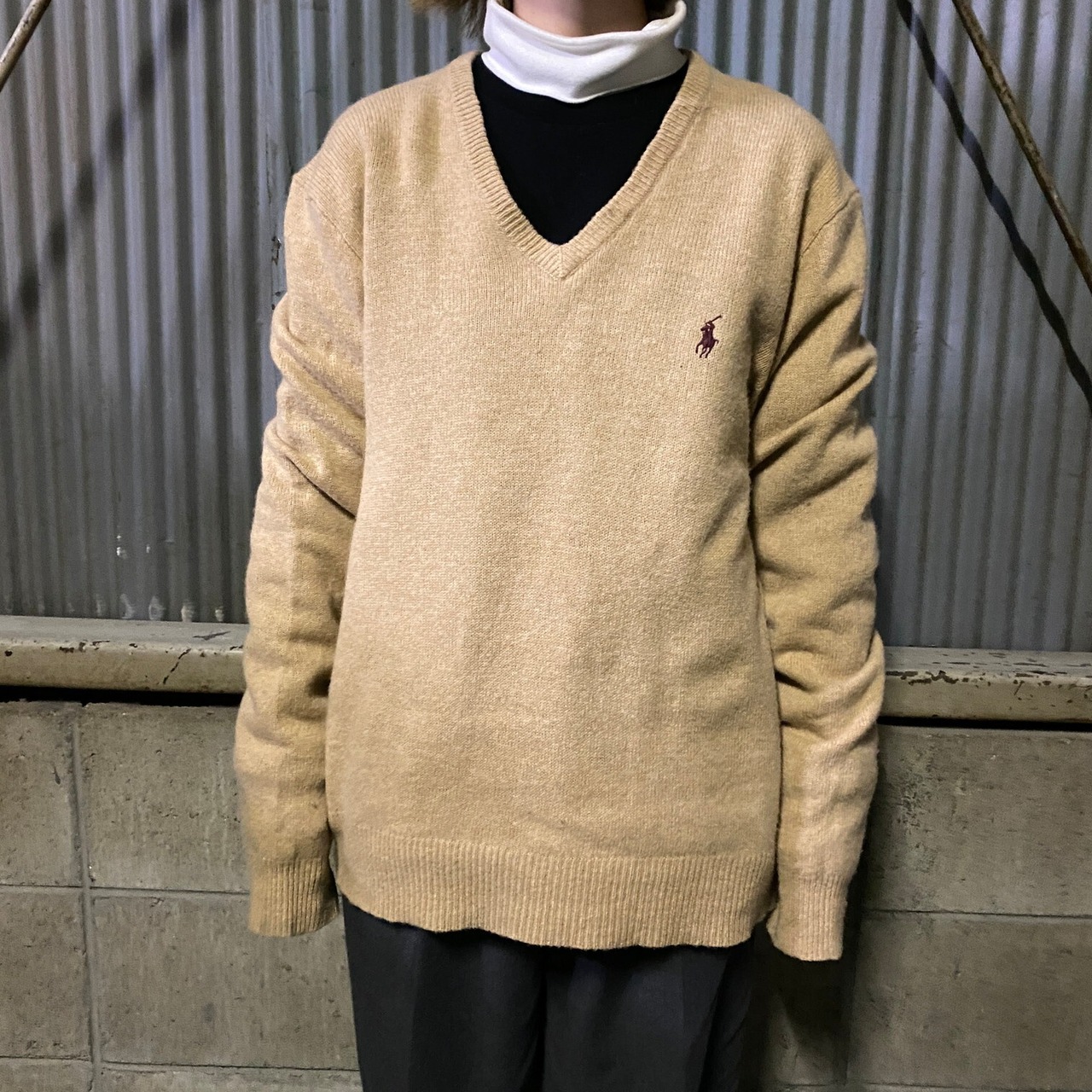 Polo by Ralph Lauren ポロバイラルフローレン Vネック ウールニット 