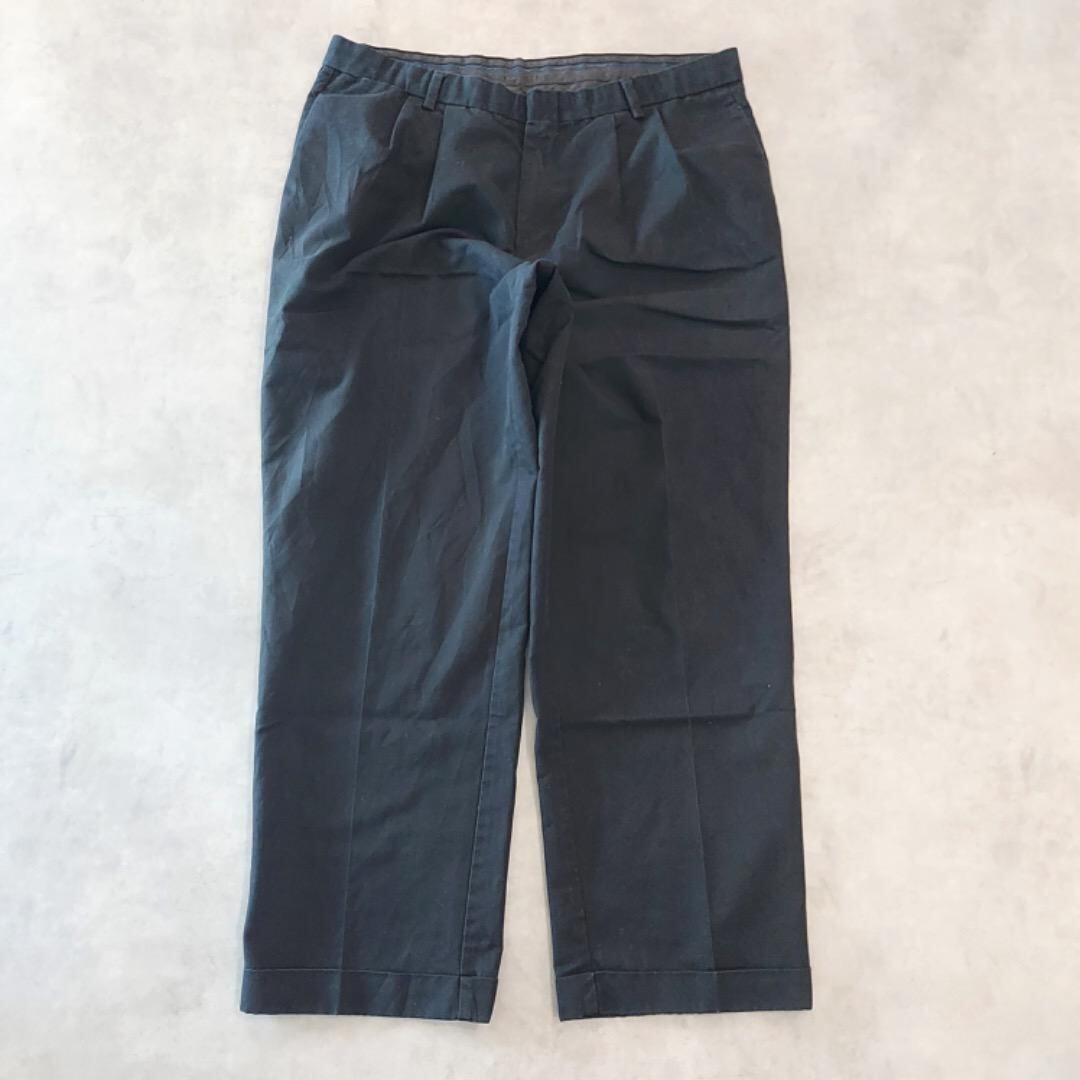 ドッカーズ W36 チノパン スラックス ボトム 00s 古着 黒 14218