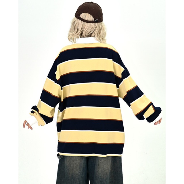 colored rugby shirt　カラーラガーシャツ　J1332