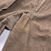 PAPAS ISLAND パパス ツータック ピケ コーデュロイ ダブル スラックス パンツ LL/ベージュ系 メンズ