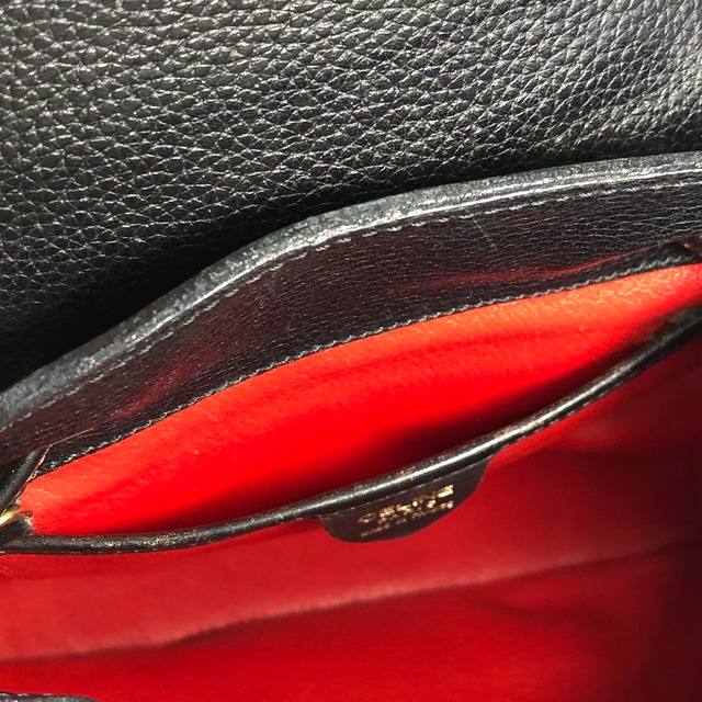 CELINE セリーヌ　マンテル　シュリンクレザー　バックパック　リュック　ブラック　vintage　ヴィンテージ　オールドセリーヌ　vg76ds