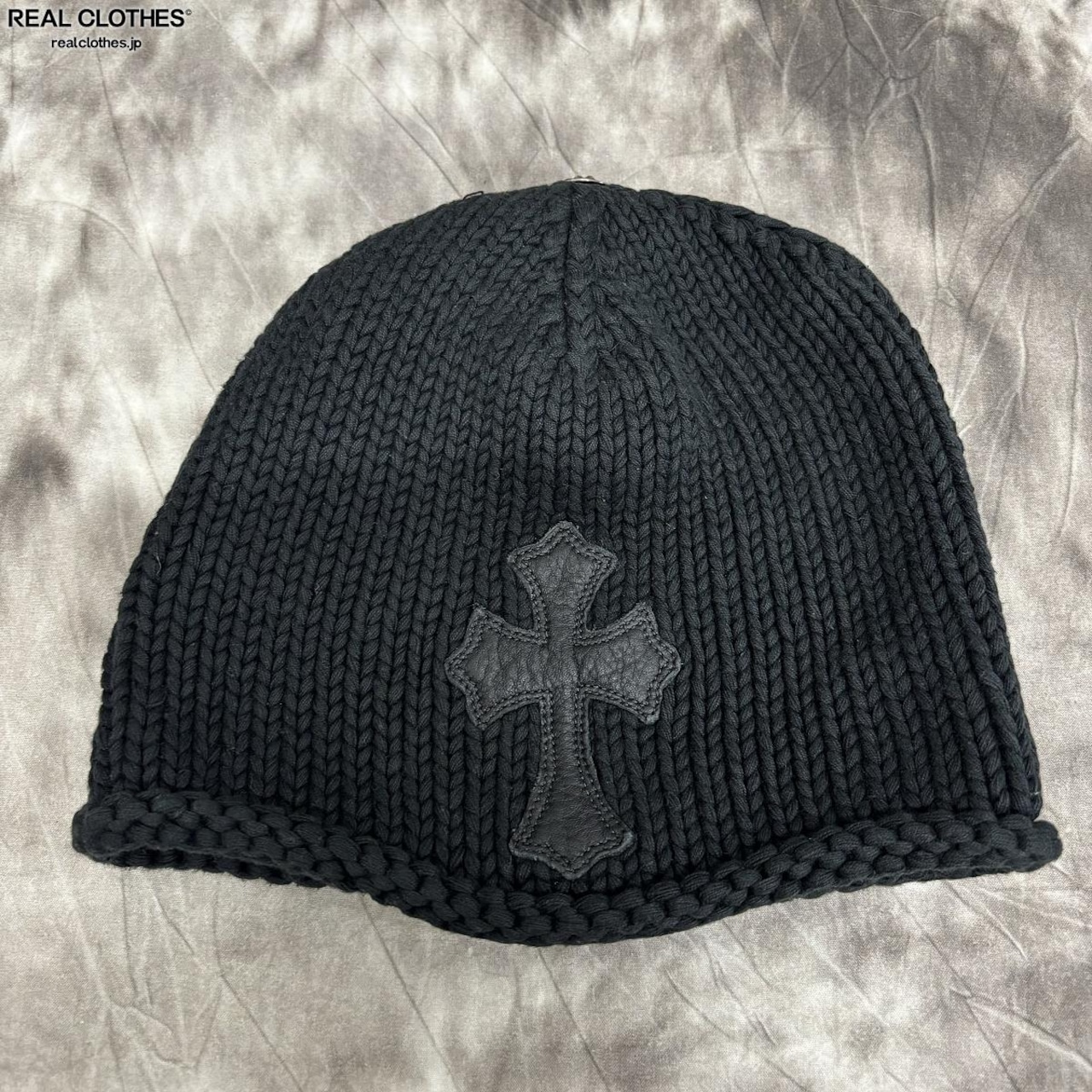 CHROME HEARTS/クロムハーツ 1クロスパッチ/クロスボタン ニット帽 