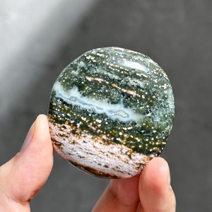 オーシャンジャスパー パームストーン44◇ Ocean Jasper ◇天然石・鉱物・パワーストーン