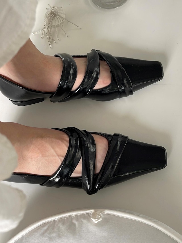 Cross belt flat pumps（クロスベルトフラットパンプス）c-321