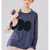 アシメヘムモチーフアップリケTシャツ i0261