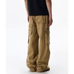 Pocketed Loose Fit Wide Leg Pants ◇2color H0725