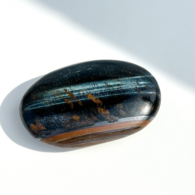 ブルータイガーアイ パーム 53◇ Blue Tiger's eye ◇天然石・鉱物・パワーストーン・インテリア
