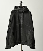 MMMM Jersey denim zip-up hoodie (GRY) 14020M26