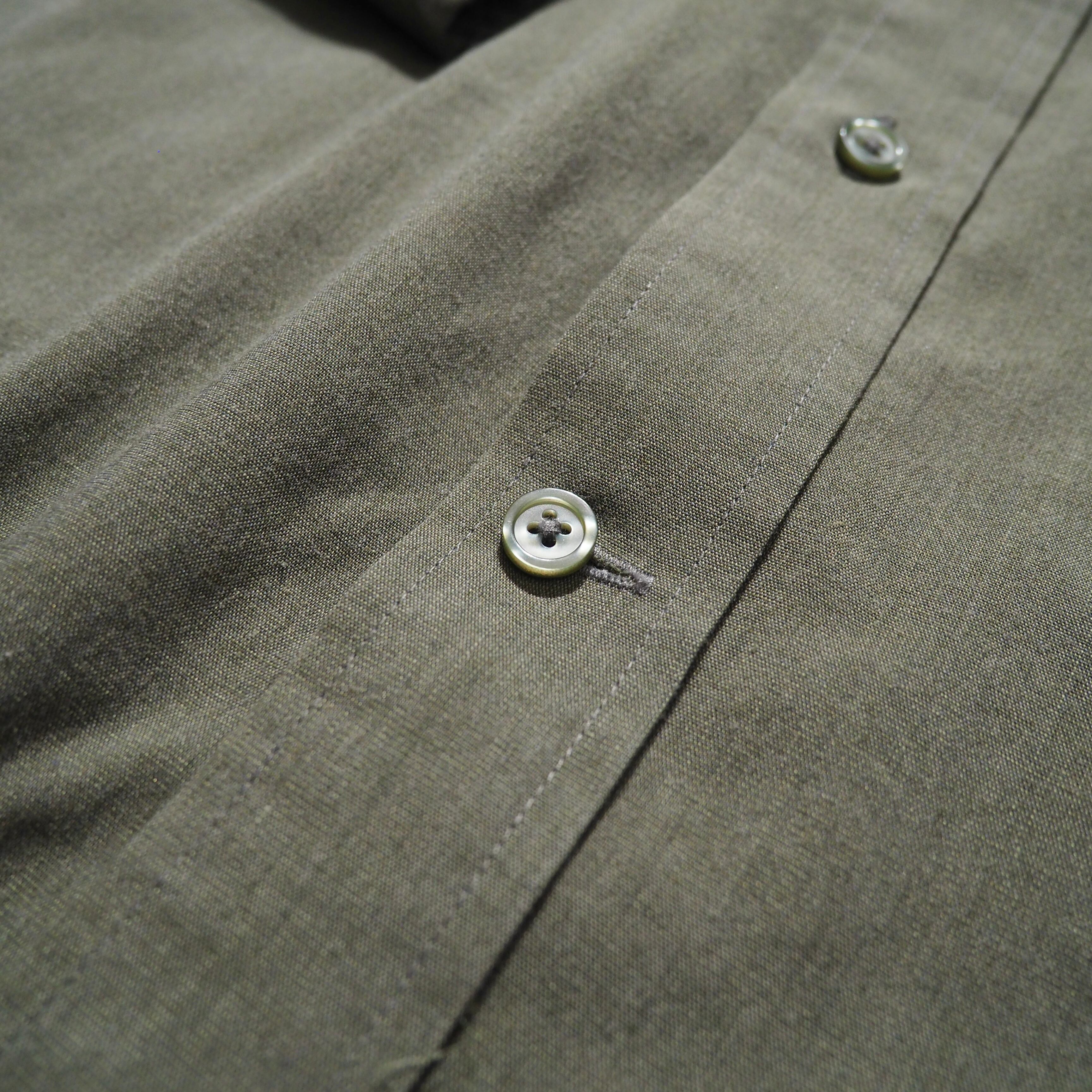 1990s " Monsieur by GIVENCHY " Beautiful Moss green color vintage Dress shirt