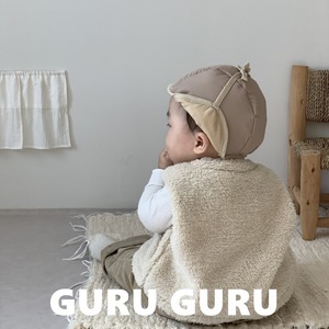 【guruguru】ふんわりベビーファーベスト アイボリー 70~90cm 241202