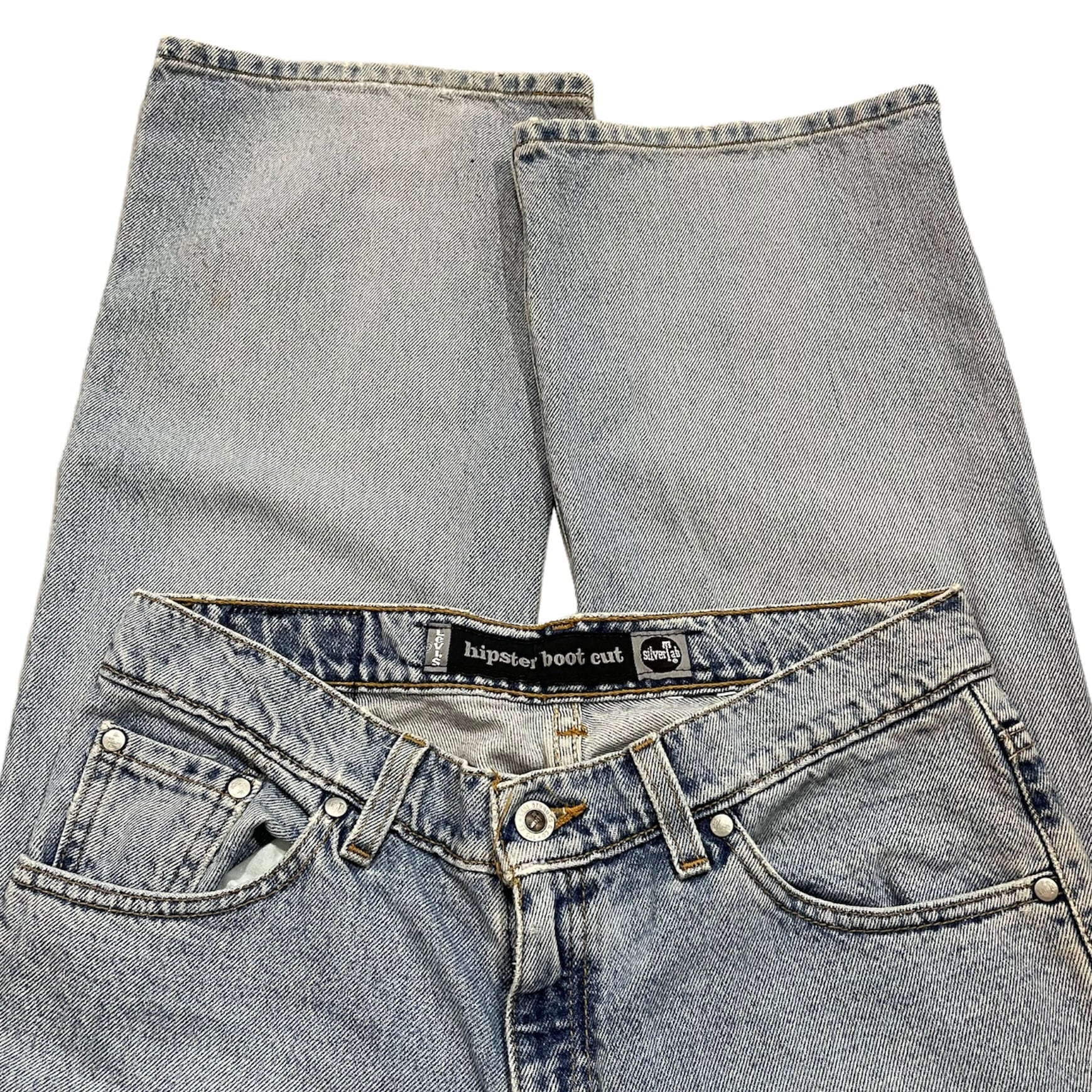 size : W32×L32程度【 SilverTab 】Levi's hipster boot cut シルバー ...