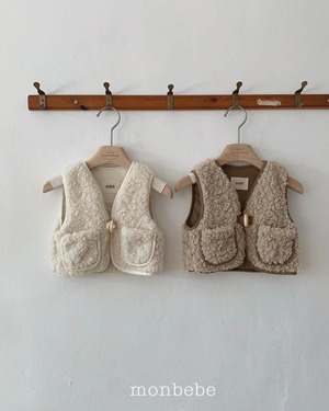 【先行〆10/26 23:59 5%OFF】2719 Boa vest / MONBEBE