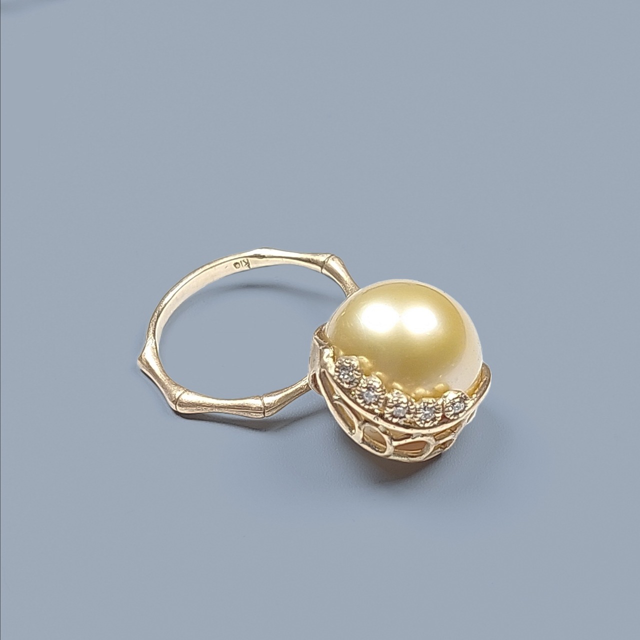 K10 South Sea Gold Pearl Ring (青海波)
