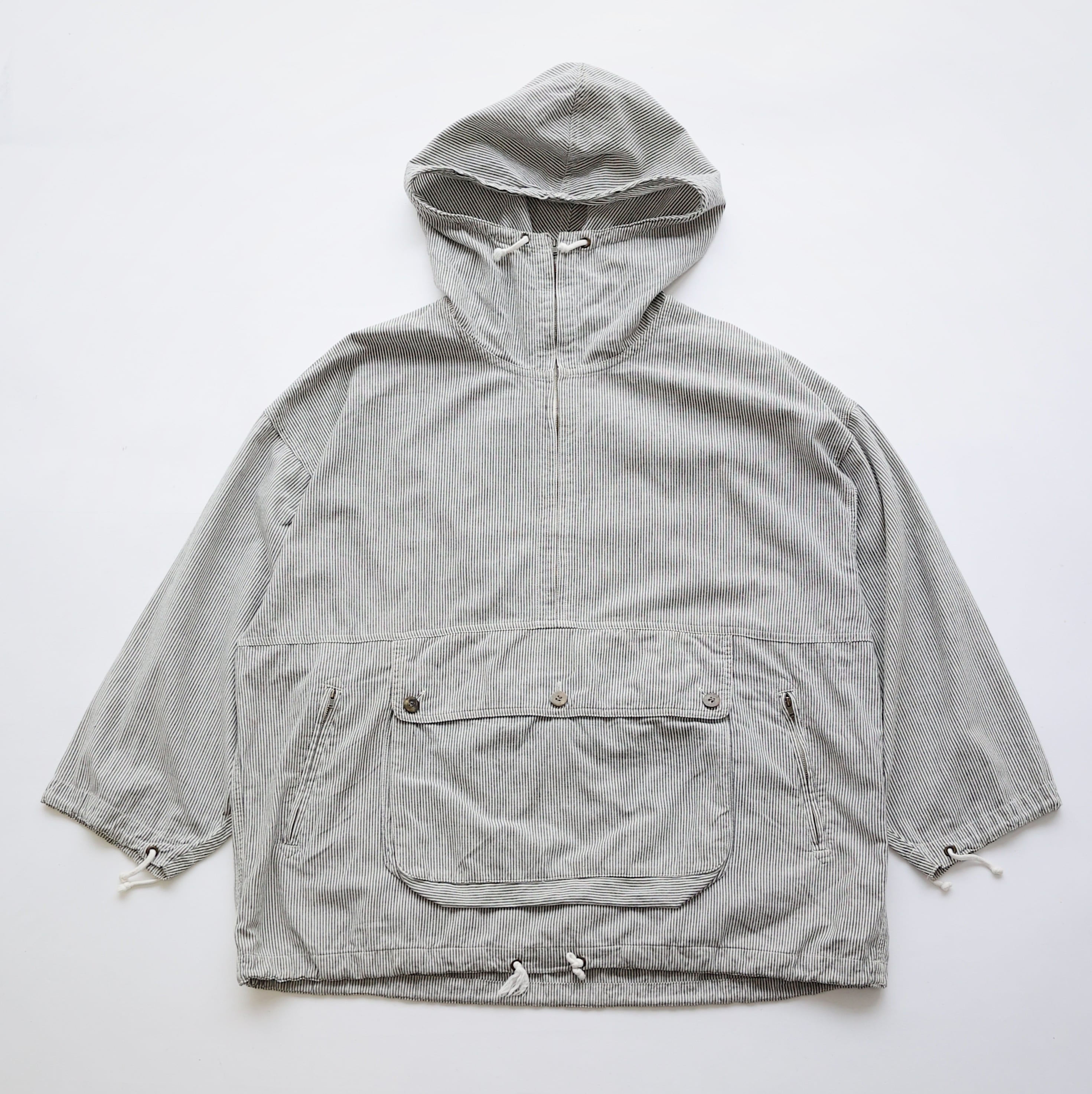 I.S. ISSEY MIYAKE CHISATO TSUMORI DESIGN STRIPE COTTON ANORAK HOODIE