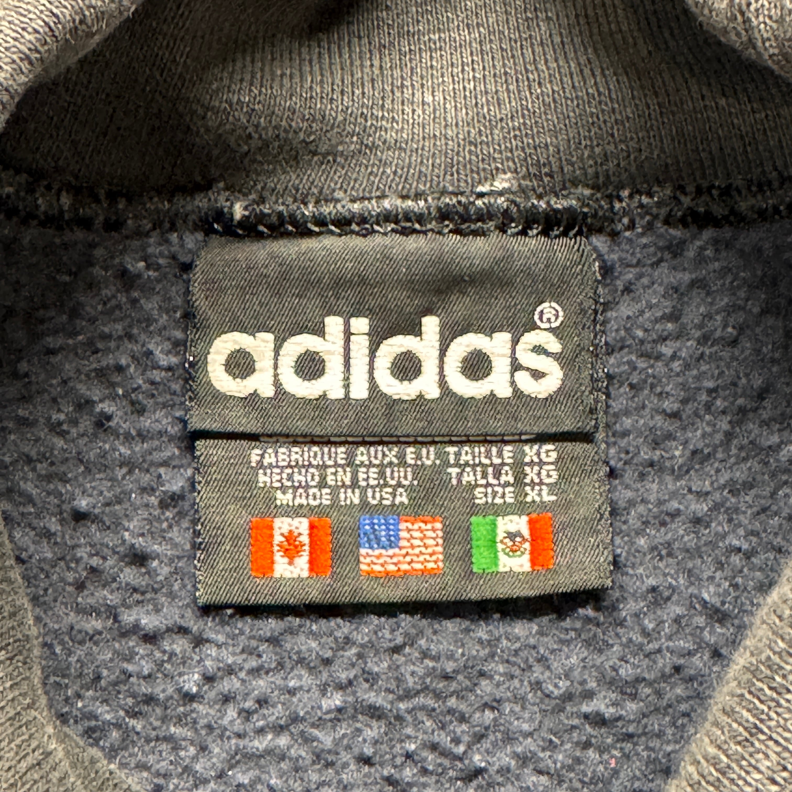 1990s adidas LOGO TURTLE NECK SWEAT SHIRT BLACK FADE | safarionline