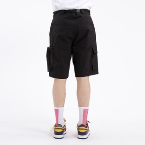 送料無料 【HIPANDA ハイパンダ】メンズ ショート パンツ MEN'S SHORT CARGO PANTS / BLACK