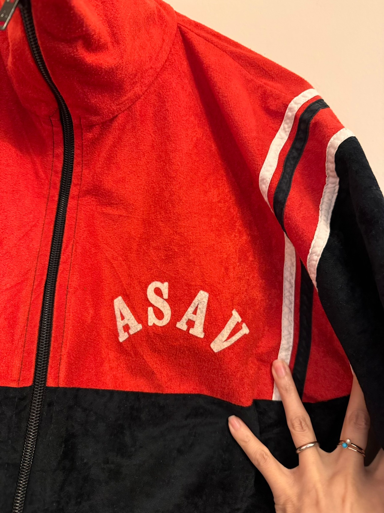 【ご予約分】【Vintage】70s–80s French Velour Track Jacket "ASAV"