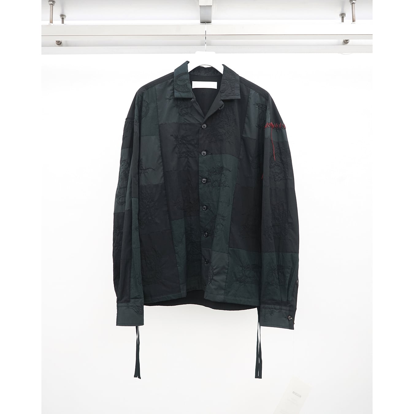 DUELLUM] (デュエラム) DUE-IX-092-SHT PATCHED SHIRT (BLACK×RED
