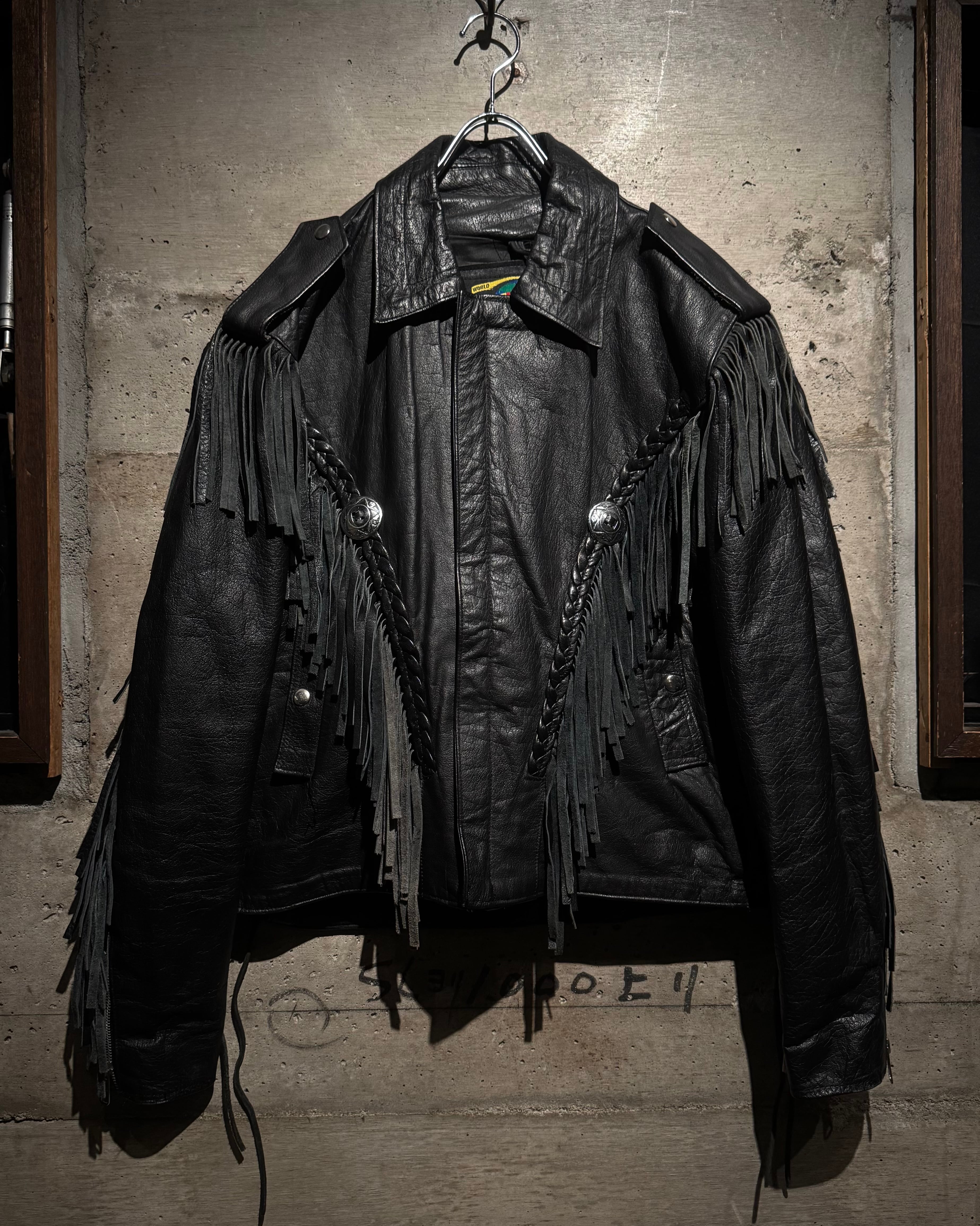 Caka】40's〜50's Swedish Army Vintage Motorcycle Leather Jacket