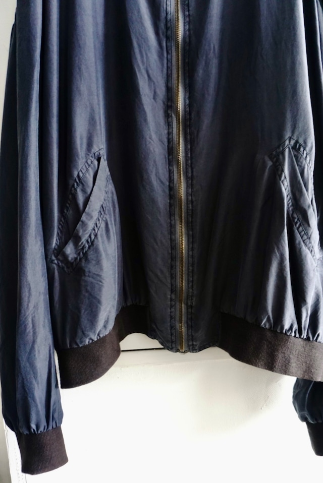 C&A Navy silk blouson