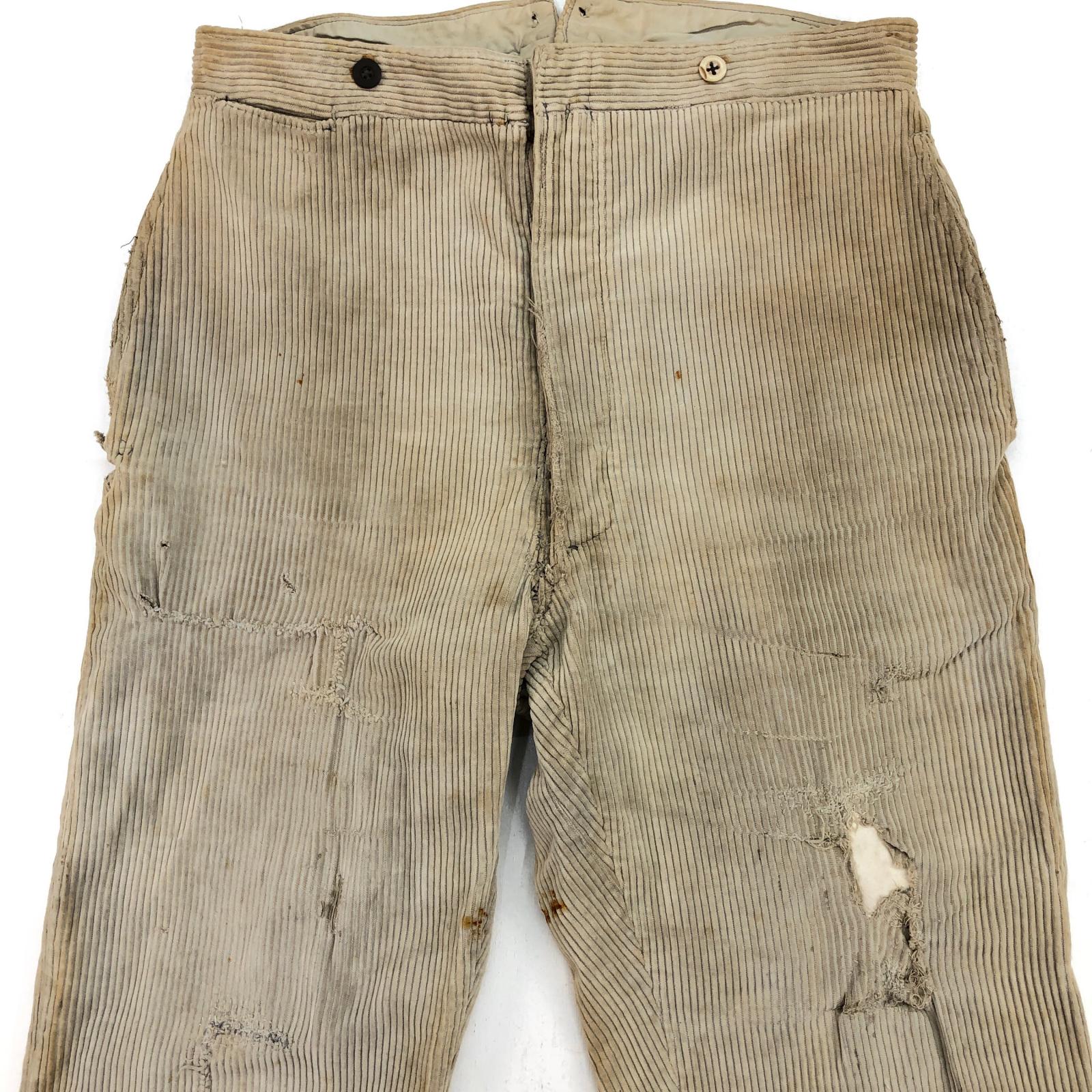 40s ピケパンツ ユーロヴィンテージ コーデュロイ UNKNOWN EURO VINTAGE ユーロビンテージ 40年代あたり 太畝