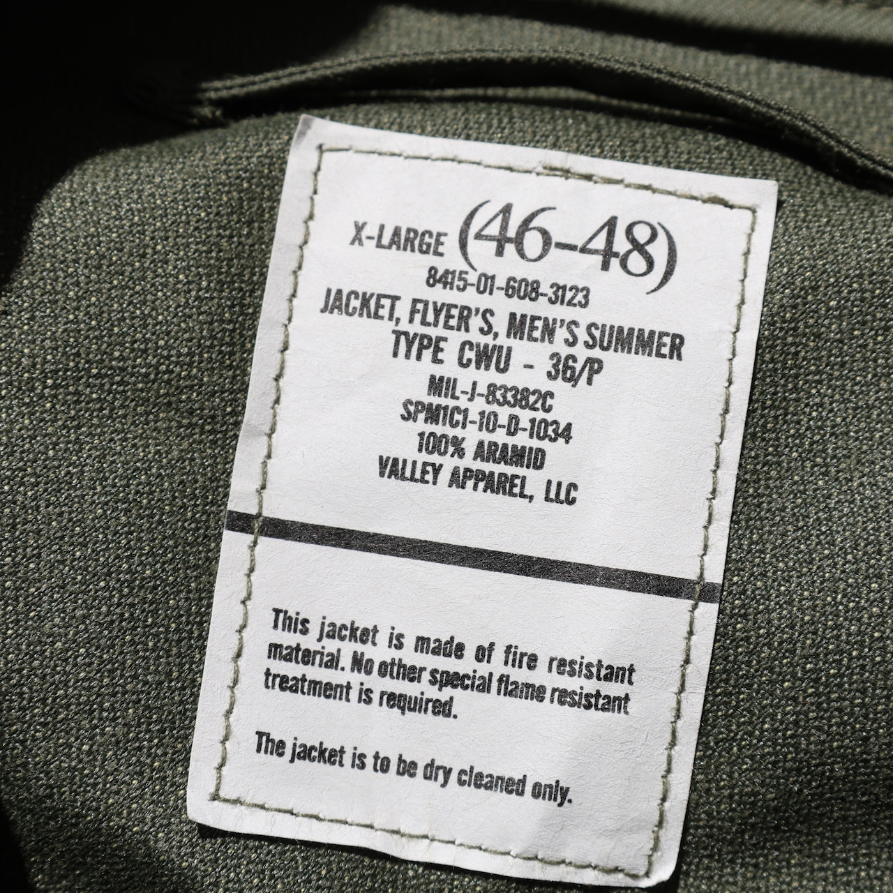 Deadstock XL 10年 ノボロイド CWU-36/P 米軍実物 USAF フライトジャケット