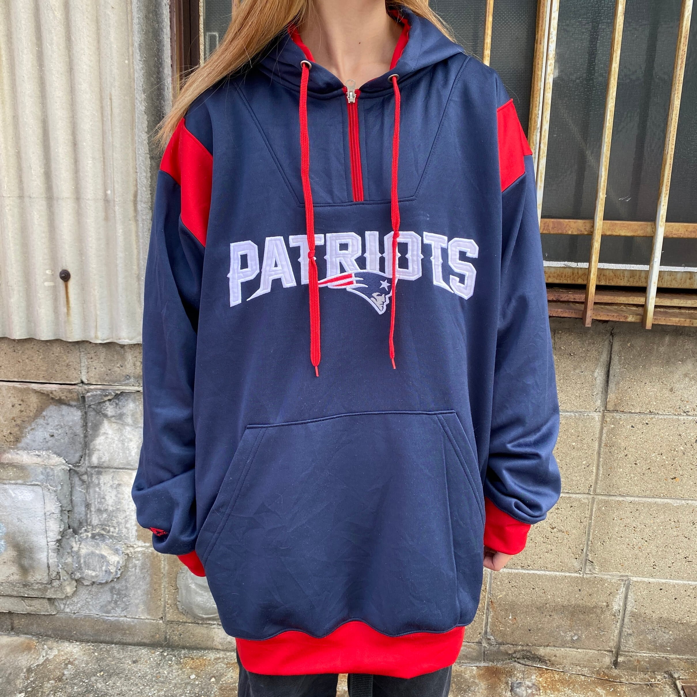 ビッグサイズ Nfl ニューイングランド ペイトリオッツ ハーフジップ ジャージ プルオーバーパーカー メンズ2xl 古着 New England Patriots チームロゴ刺繍 大きいサイズ ネイビー 紺色 パーカー Ha10 Cave 古着屋 公式 古着通販サイト ビッグサイズ Nfl ニューイングランド ペイトリオッツ ハーフジップ ジャージ プルオーバーパーカー メンズ2xl 古着 New England Patriots チームロゴ刺繍 大きいサイズ ネイビー 紺色 パーカー Ha10 Cave 古着屋 公式 古着通販サイト
