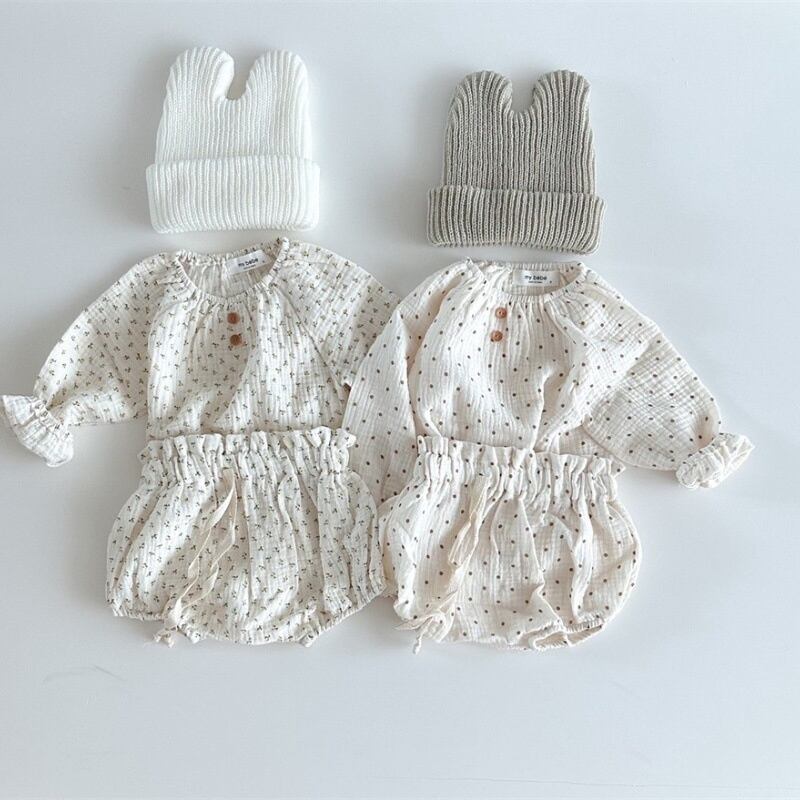 【BABY】2024新作 可愛いドットトップス&ブルマ