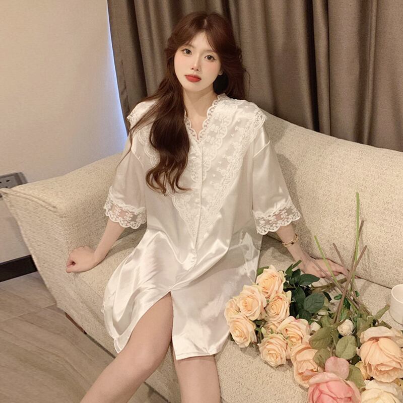 ホワイトサマー薄手レース 大人ガーリー スウィート キュート カジュアル 夏物 スーパーモール373671678