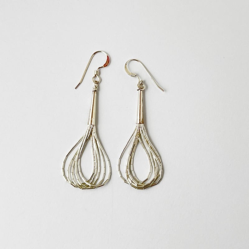 Indian Jewelry 》リキッドシルバー 5連 HOOK ピアス 6.0cm | 【公式