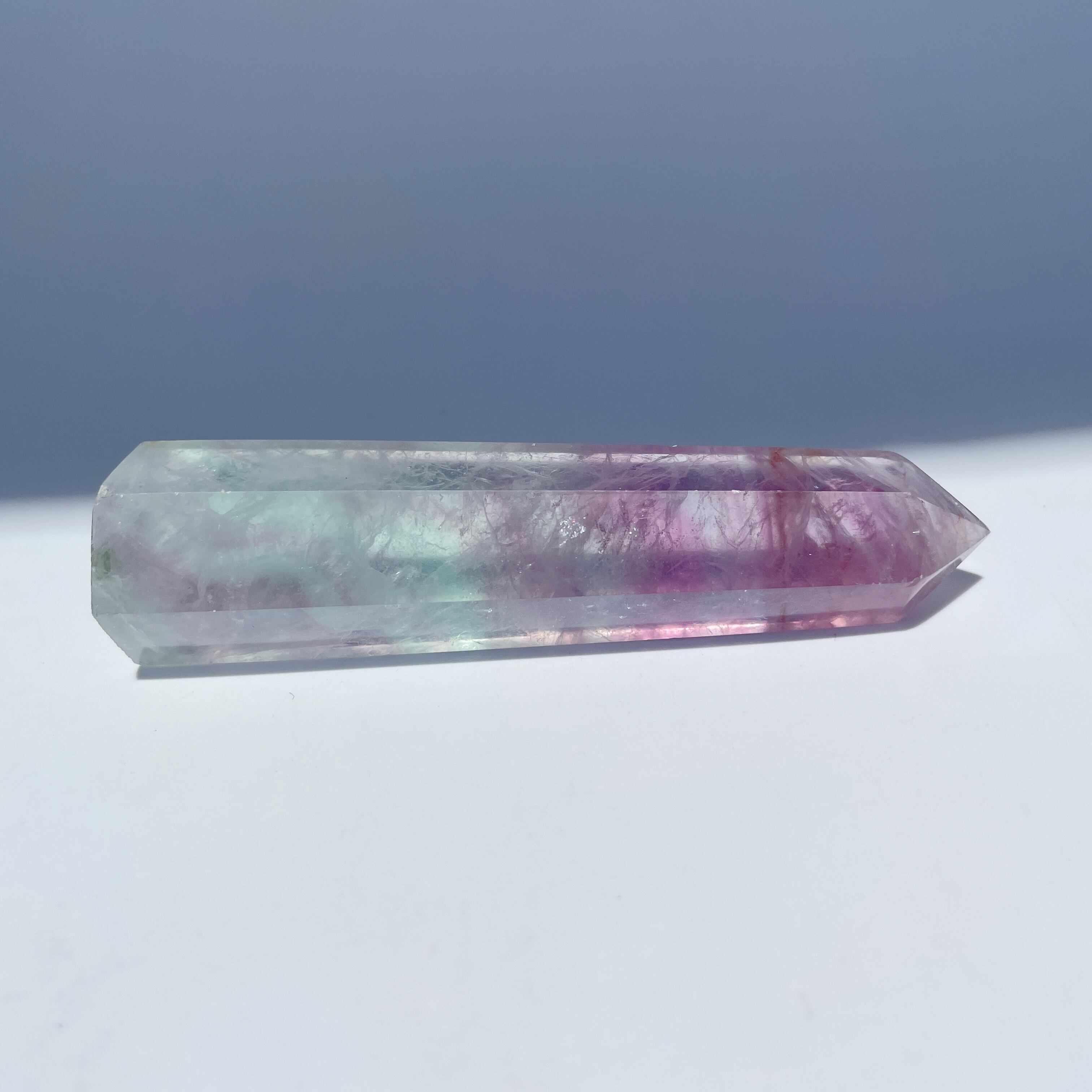 バイカラーフローライト タワー型93◇Fluorite◇天然石・鉱物