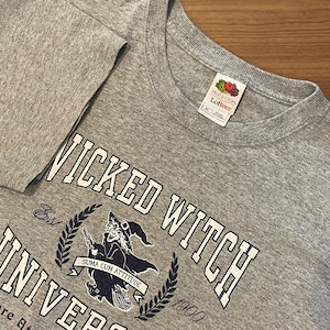【FRUIT OF THE LOOM】カレッジ風 ロゴ Tシャツ wicked witch university XL ビッグサイズ US古着 アメリカ古着