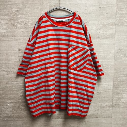 JIL SANDER ジルサンダー JSUO707011 19SS ボーダーTシャツ XL 【中  
