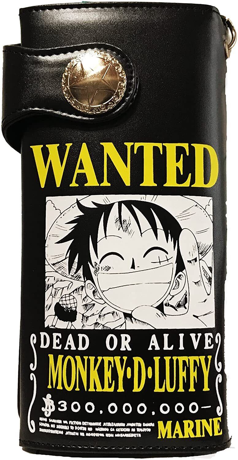 ワンピース ウォレットチェーン付 レザー ウォレット 手配書ver 長財布 財布 One Piece グッズ ルフィ プライズ アミューズメント雑貨のホビーポート