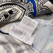 ETRO エトロ ペイズリー 総柄 Vネック シルク ニット セーター ストレッチ カットソー サイズ 40 /ブルー系/エトロジャパン/イタリー製