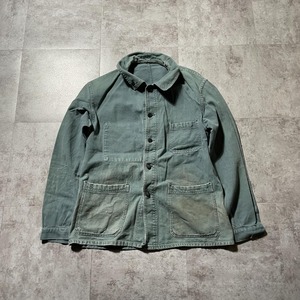 vintage 50-60s グリーン コットンツイル フレンチワークジャケット