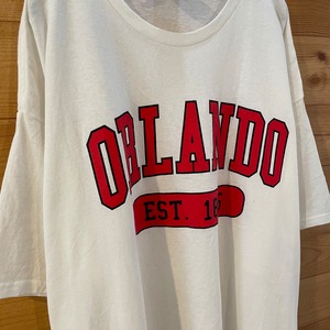 【DELTA PRO WEIGHT】ORLANDO 都市 Tシャツ オーランド ロゴ XL ビッグサイズ 白t US古着 アメリカ古着