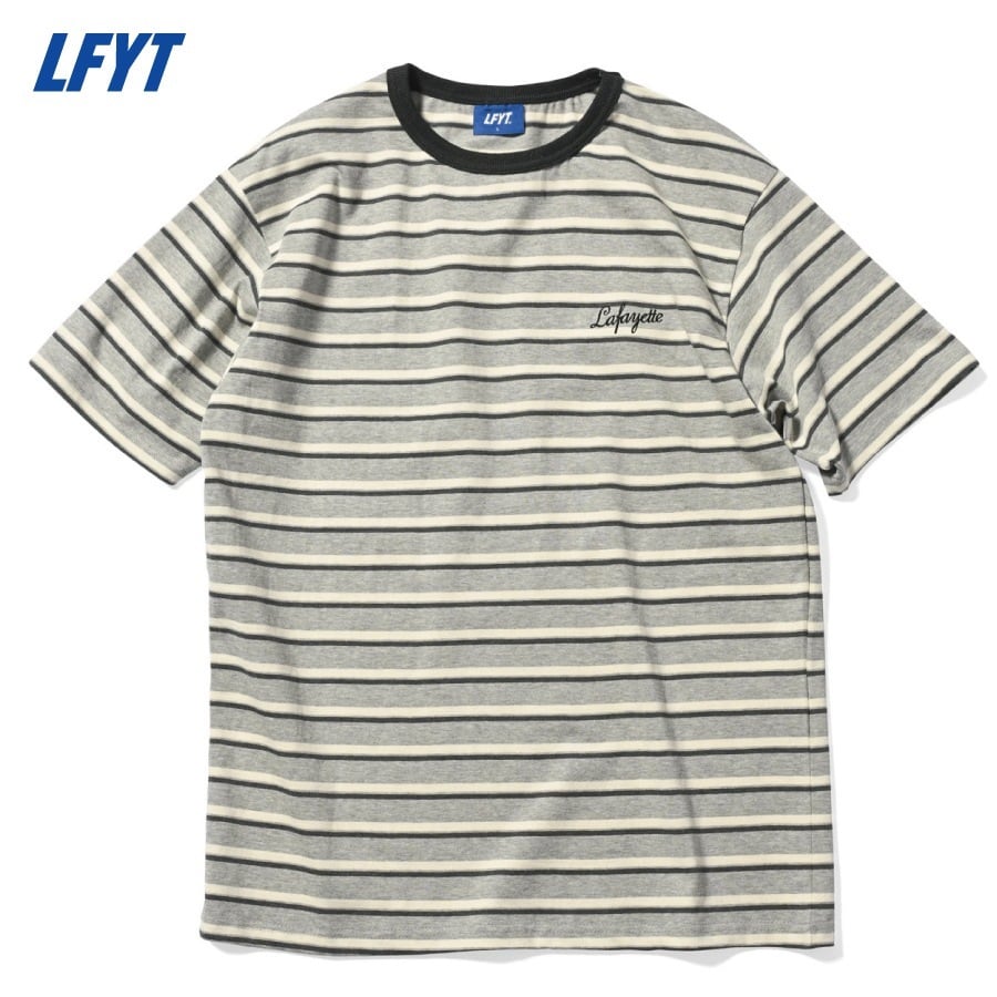 LFYT : SCRIPT LOGO MULTI STRIPED TEE